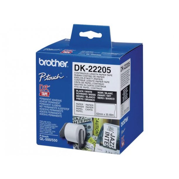 Etiket BROTHER 62mm papir DK22205