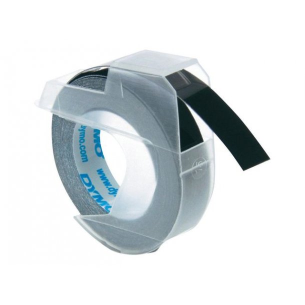 Prgetape DYMO 3D 9mm x 3m Sort