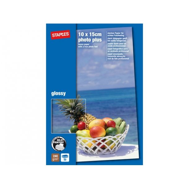 Fotopapir STAPLES Prem10x15 glossy 50/p