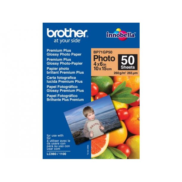 Fotopapir BROTHER BP71 10x15 260g 50/pk