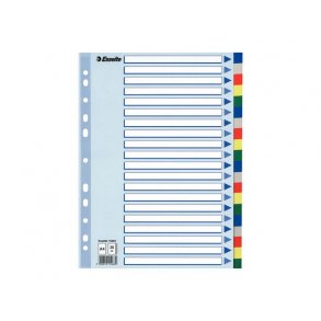 Faneblad ESSELTE PP A4 20-delt flerfarvet