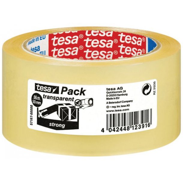 Pakketape TESA Strong 50mmx66m klar