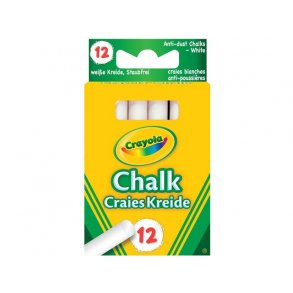 Tavlekridt CRAYOLA hvid 12/pk.