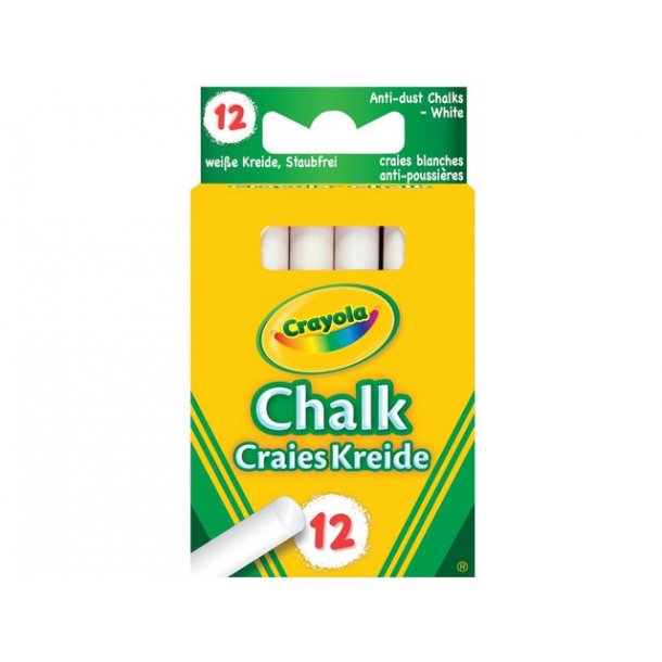 Tavlekridt CRAYOLA hvid 12/pk.