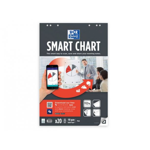 Flipoverpapir Oxford ulinieret 650x980mm SmartChart