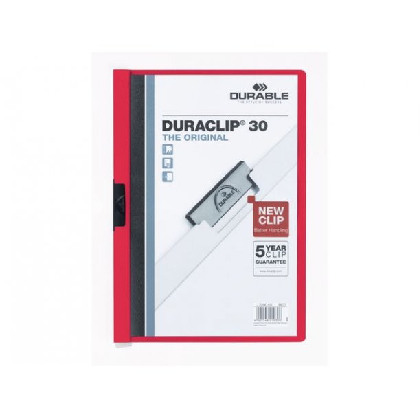 Klemmappe DURABLE Duraclip 30 A4 rd