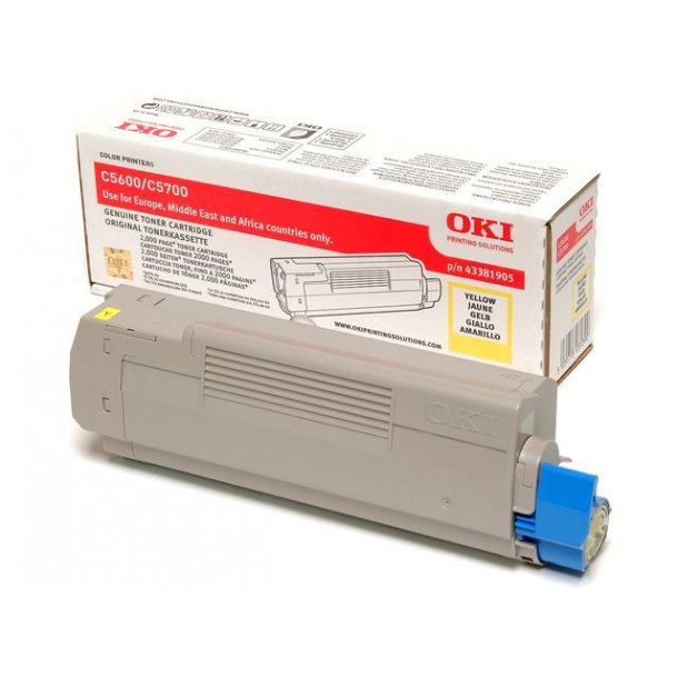 Toner OKI 43381905 gul