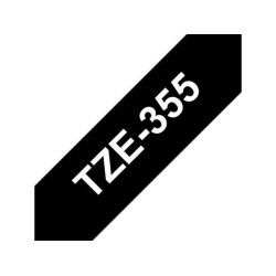 Tape BROTHER TZE355 24mm hvid p sort