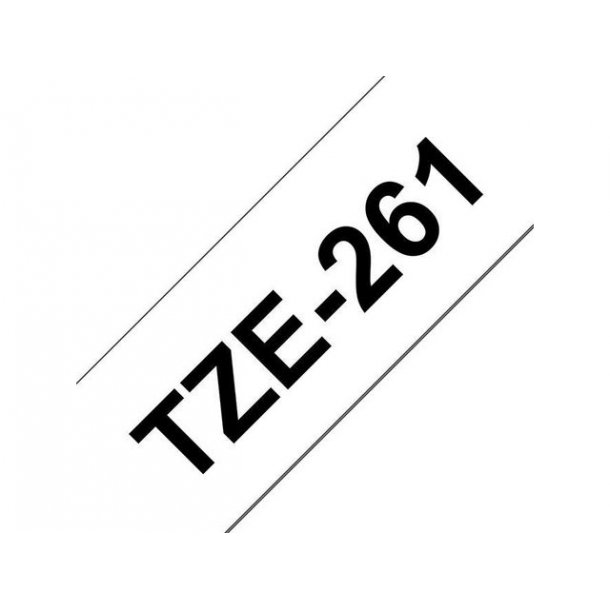 Tape BROTHER TZE261 36mm sort p hvid