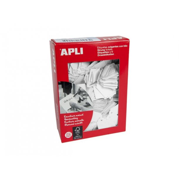 Apli Etiket med snre 9x24mm 1000/PK