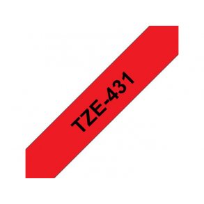 Tape BROTHER TZE431 12mm sort p rd