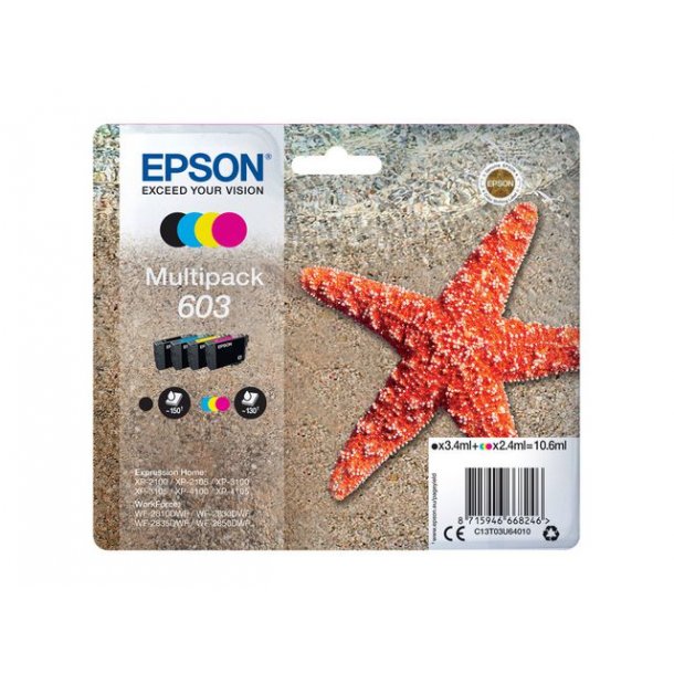 Blkpatron EPSON T03U 603 4-Farve 4/FP