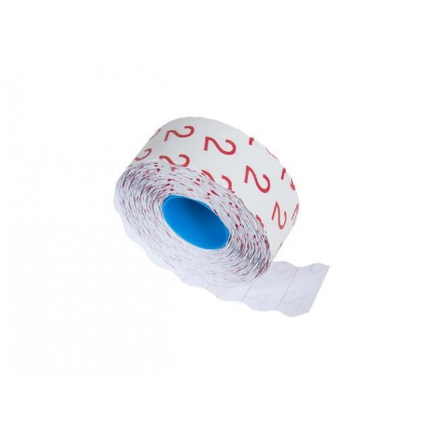 Prisetiket 26x16mm METO perm hvid 12000/12 pk