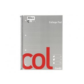 Kollegieblok BANTEX COL A4 4hul linieret