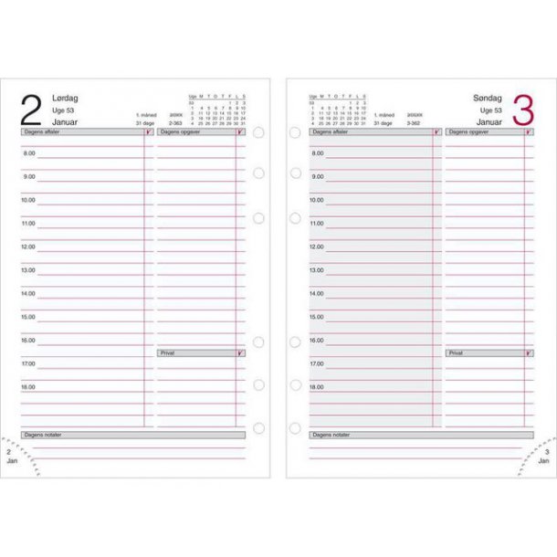 System MM dagkalender refill 25285000