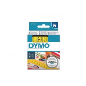 Tape DYMO D1 6mm Sort p Gul