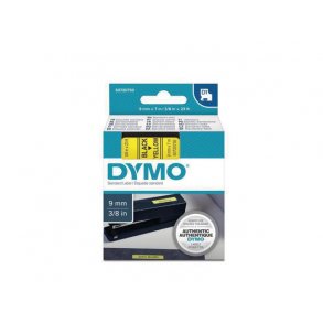 Tape DYMO D1 9mm sort p gul