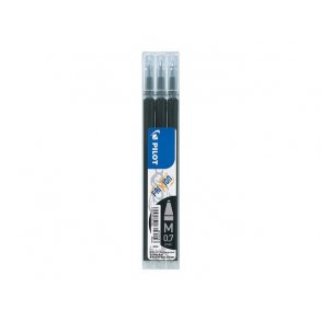 Refill PILOT Frixion 0,7mm sort 3/pk.