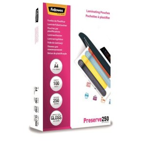 Fellowes Lamineringslommer A4 100 x 250 Micron Blank