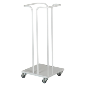 Affaldsstativ p hjul 60L hvid