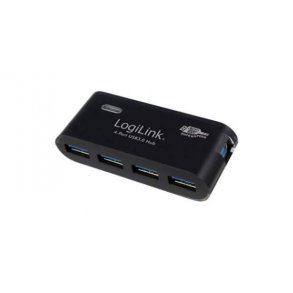 Logilink UA0170 USB3 4-ports hub med strmforsyning