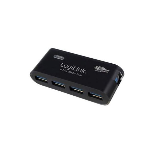 Logilink UA0170 USB3 4-ports hub med strmforsyning