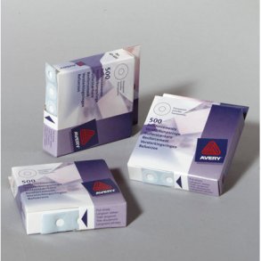 Hulforstrkere Avery 43409/ 3510 klar selvklb. 500stk/pak
