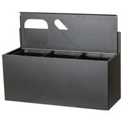 Sorteringsstation med 3 inderspande 3x15L sort