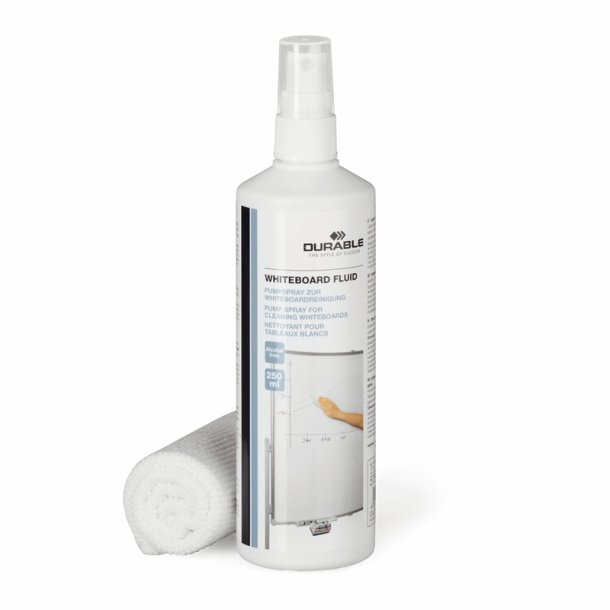 Rensest t/whiteboard m/rensespray 250ml + microfiberklud