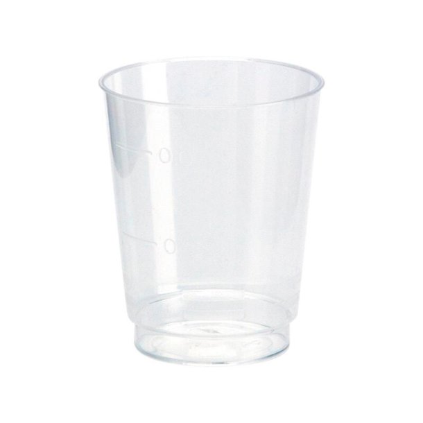 Plastikglas 5cl transparent 50stk/ps (incl afgift)