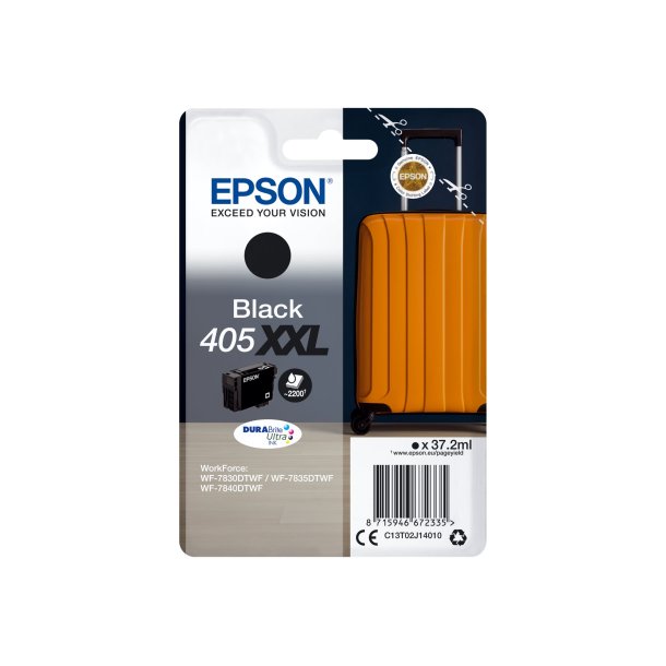 Epson 405XXL Sort 2200 sider Bl�k C13T02J14010