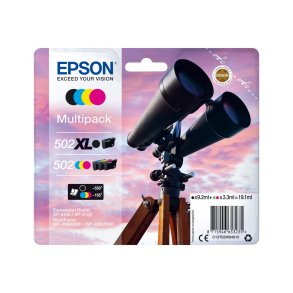 Blkpatron Epson 502/502XL Multipack Sort Gul Cyan Magenta