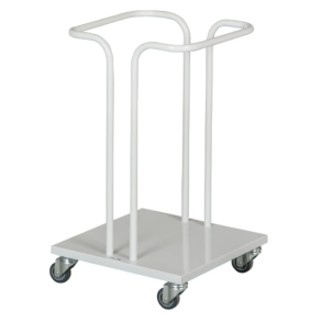 Affaldsstativ p hjul 40L hvid