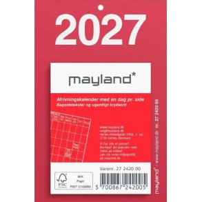 Mayland 27242000 afrivningskalender 10x6,5cm