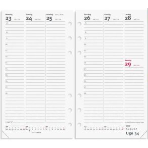 Mayland 2027 27275000 systemkalender refill 16,8x9,5cm hvid