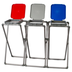 Sammenklappeligt skkestativ m/farvede lg 3x70L