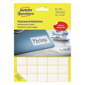 Avery labels 22x18mm no. 3318