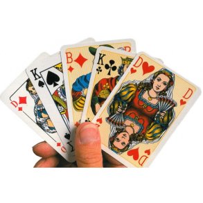 Spillekort LILLEBROR bl/rd