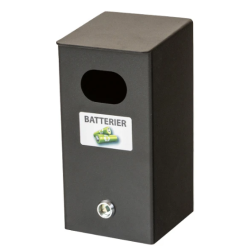 Batteriboks m/ls t/brugte batterier sort