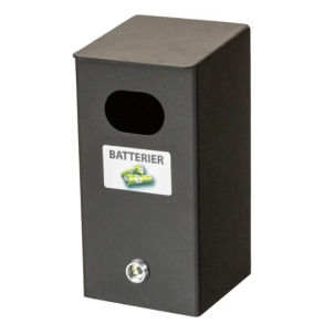 Batteriboks m/ls t/brugte batterier sort