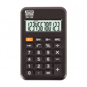 Lommeregner 95*55mm. SORT