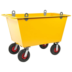 Kongamek affaldsvogn m/hejsebeslag 1150x730x920mm 300L gul