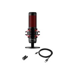 HyperX QuadCast Mikrofon -36dB Tovejs Stereo Kardioide Omni-directional Sort Rd
