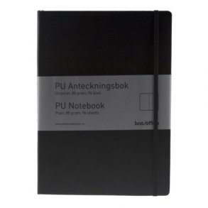 PU Notesbog A5 Blank Sort