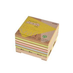 Noteskub 76x76 400 Blad Pall Assorterat Pastel