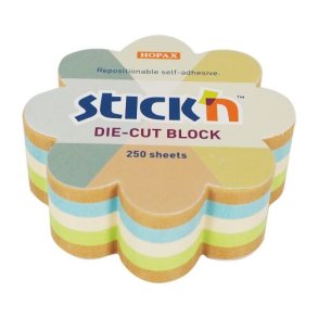 Notekub 67x67 250 Blad Blomst Assorterat