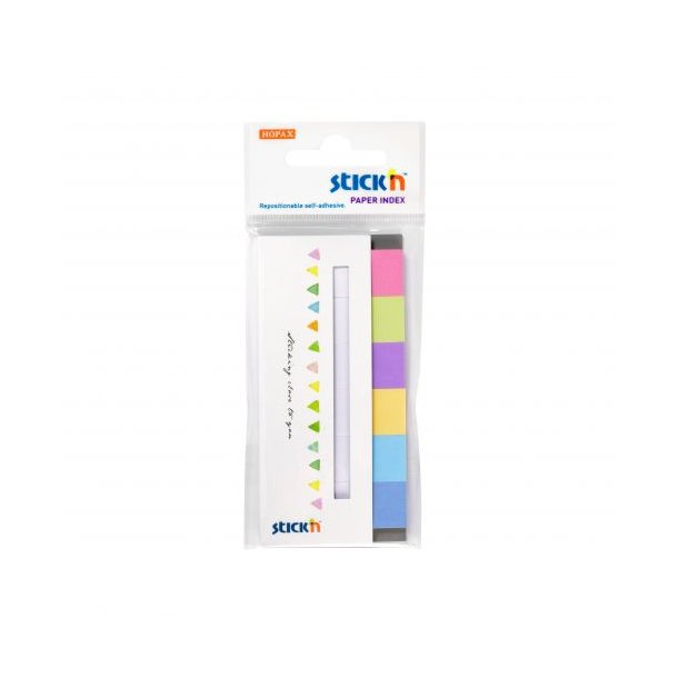 Indeksfaner 6st 50x20 30 Blad Assorterat Pastel