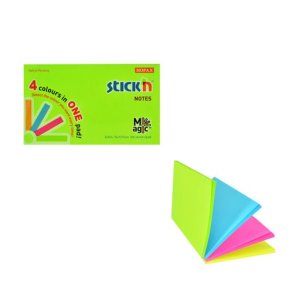 Magic Notesblok 76x127 100 Blad Assorterat Neon