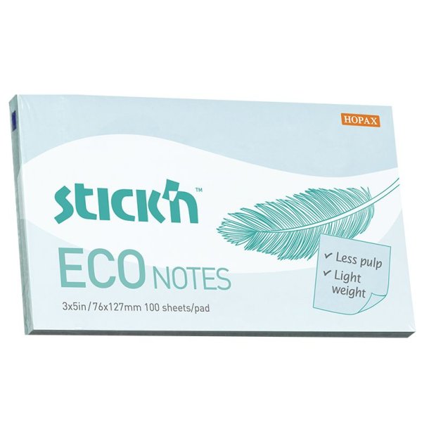 Notesblok ECO 76x127 100 Blad Bl