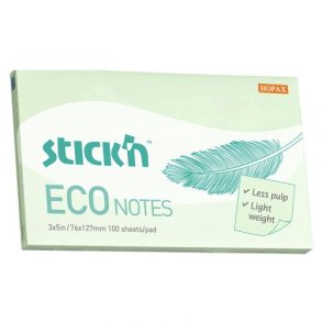 Notesblok ECO 76x127 100 Blad grn
